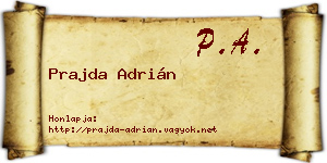 Prajda Adrián névjegykártya